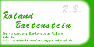 roland bartenstein business card